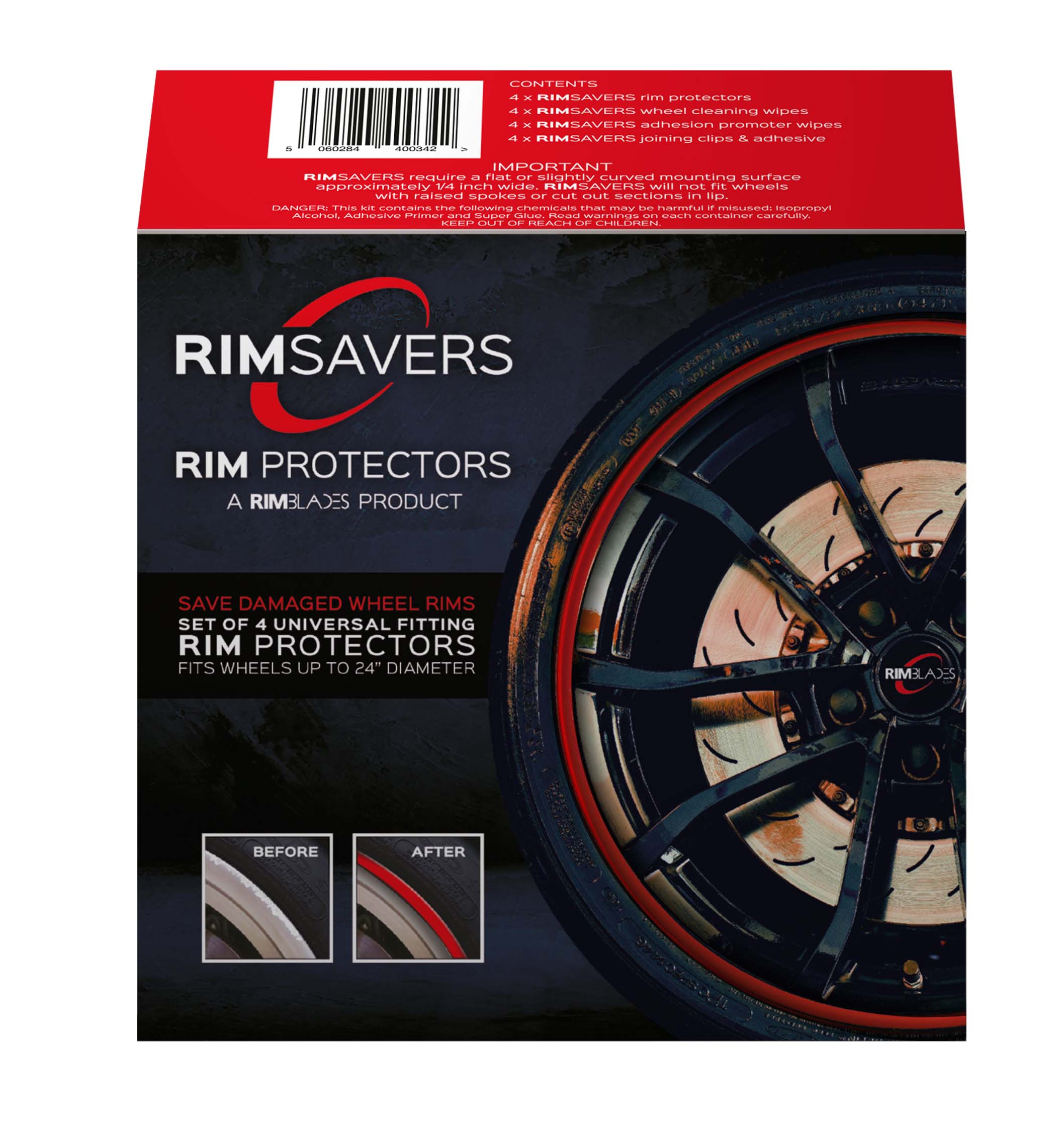 2015 New Style Alloy Wheel Rim Protectors by Rimblades-BLUE 