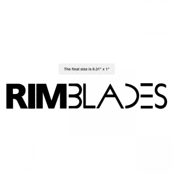 Black RimBlades Sticker